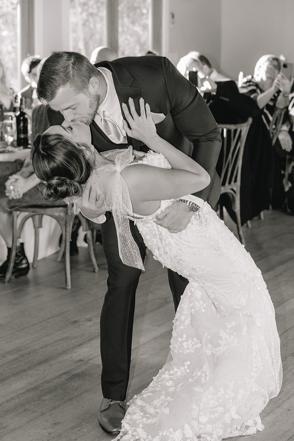 Couple having there first dance together at Juliette Chapel