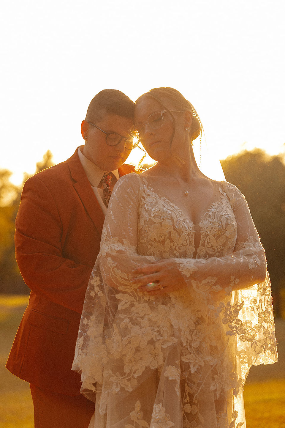 bride and trans groom during lgbt wedding atlanta photography and video