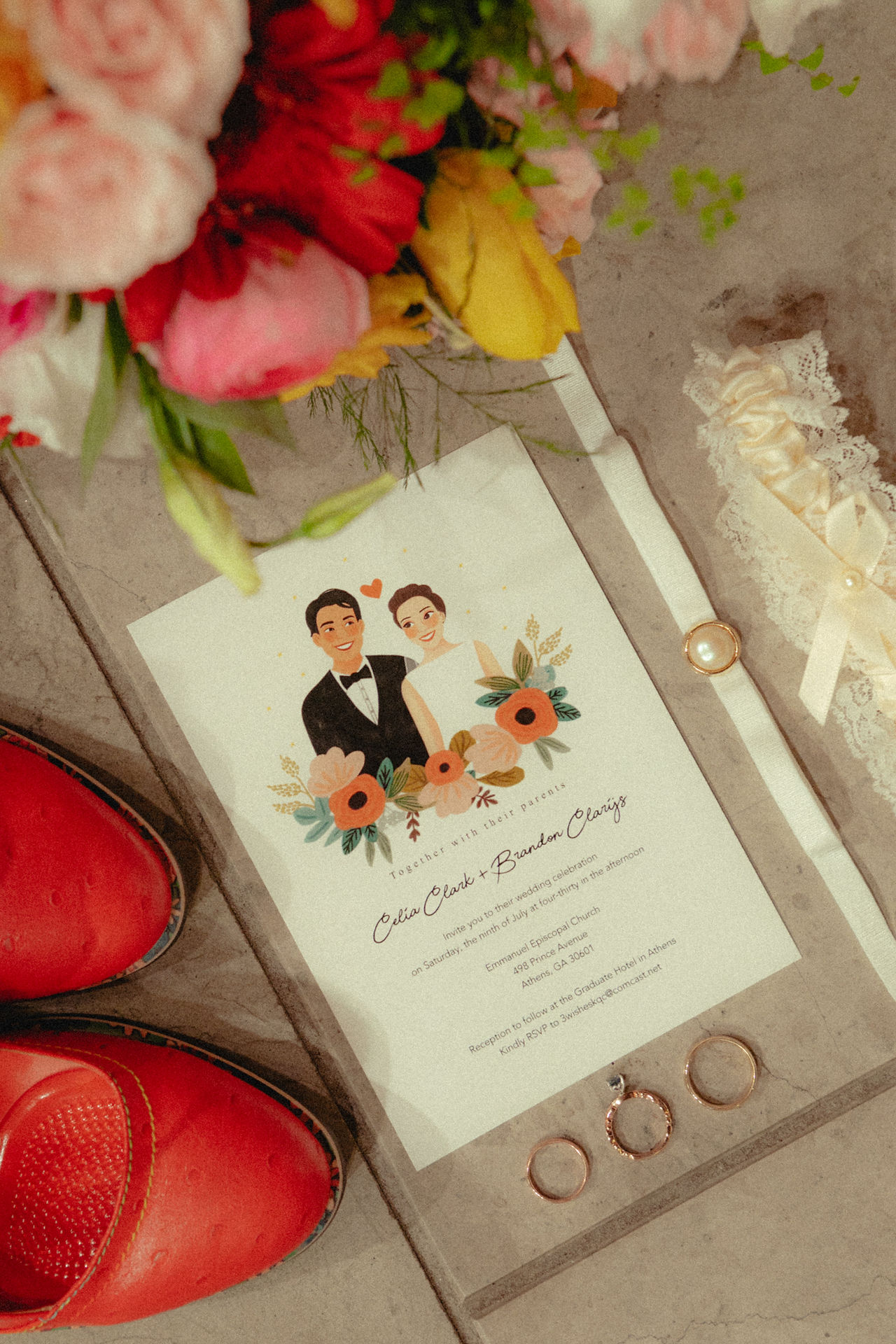 invitation suite atlanta georgia wedding photographers floor lay details