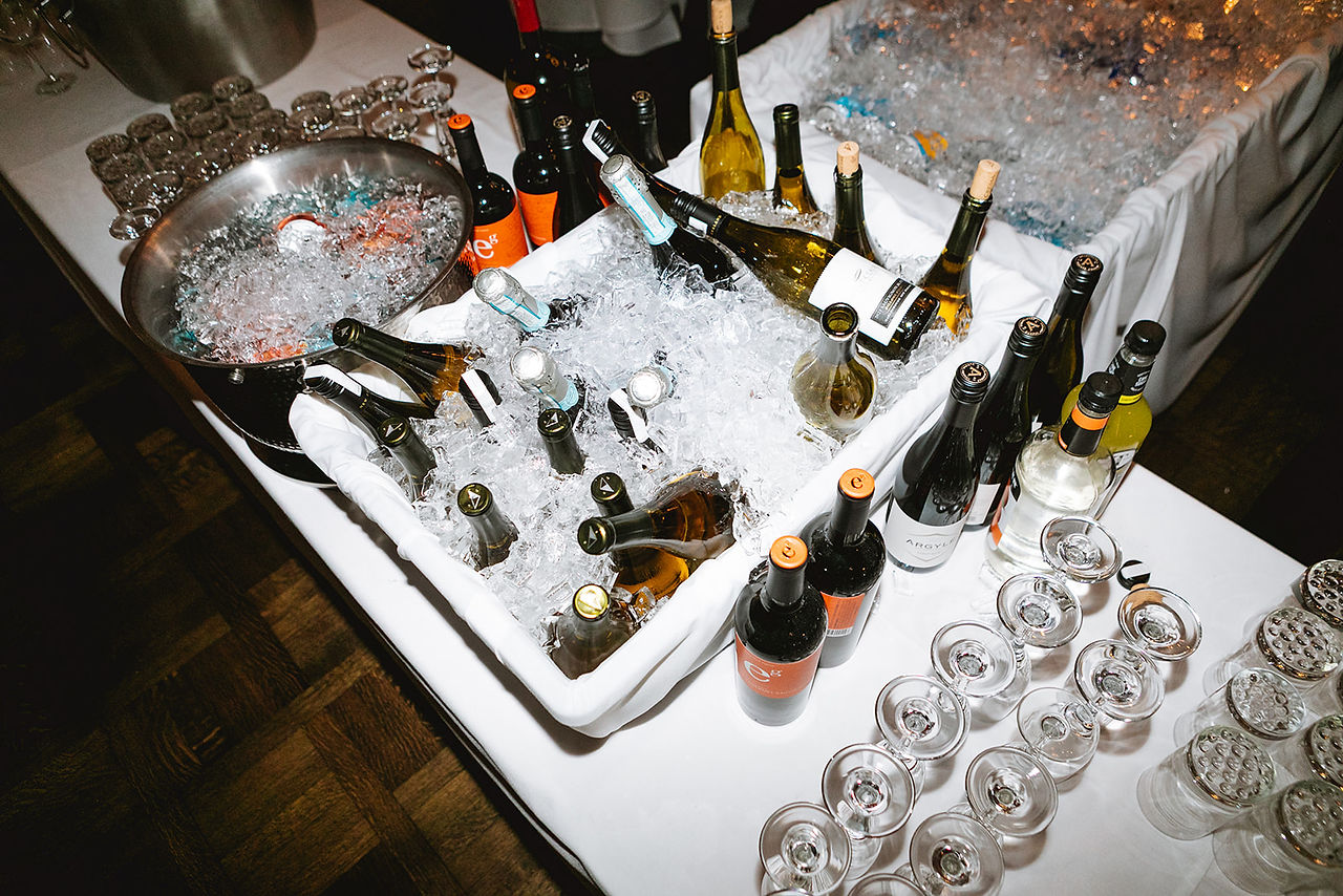Wine and Champagne in a ice container at Idle Hour Country Club
