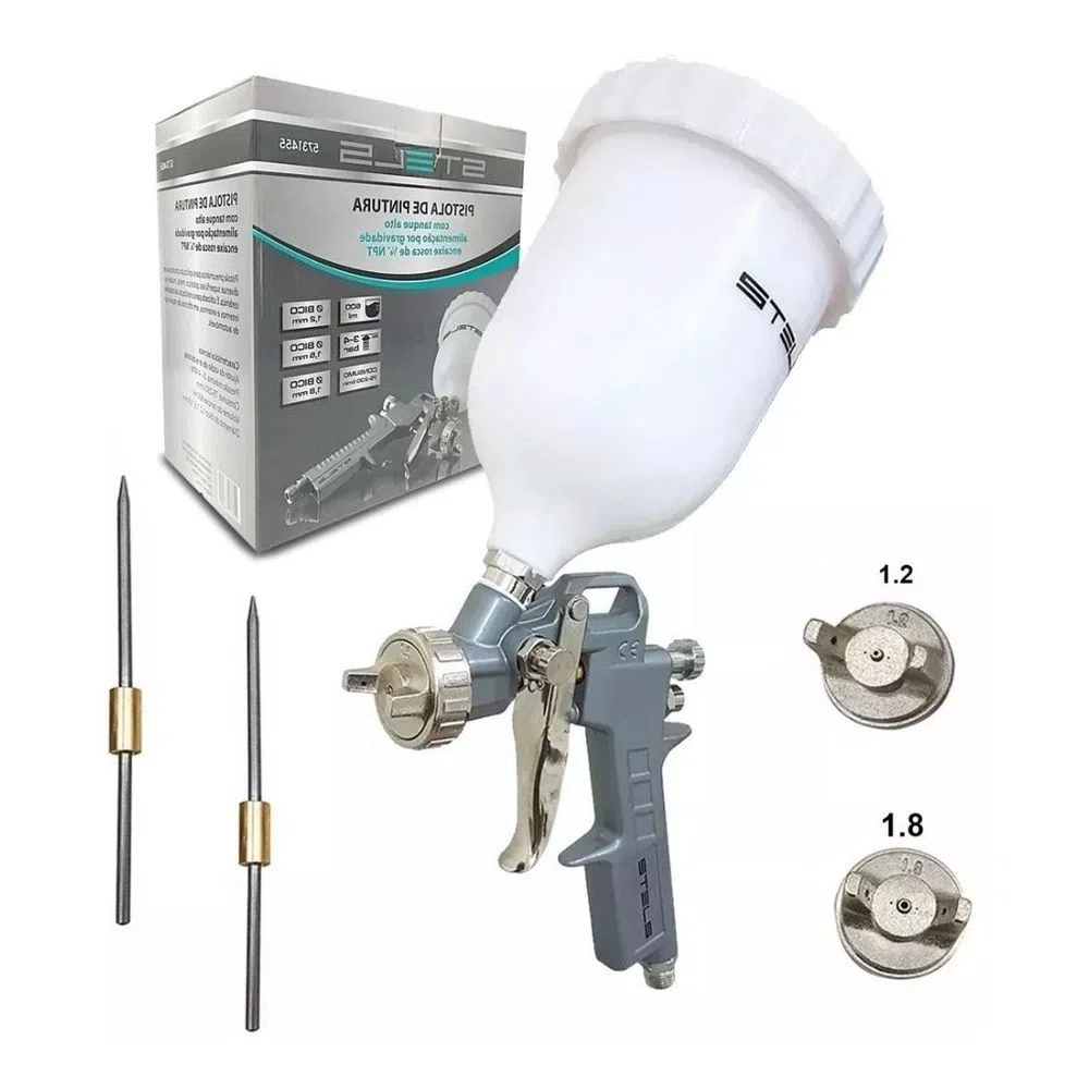 PISTOLA DE PINTURA GRAVIDADE HVLP 600ML STELLS