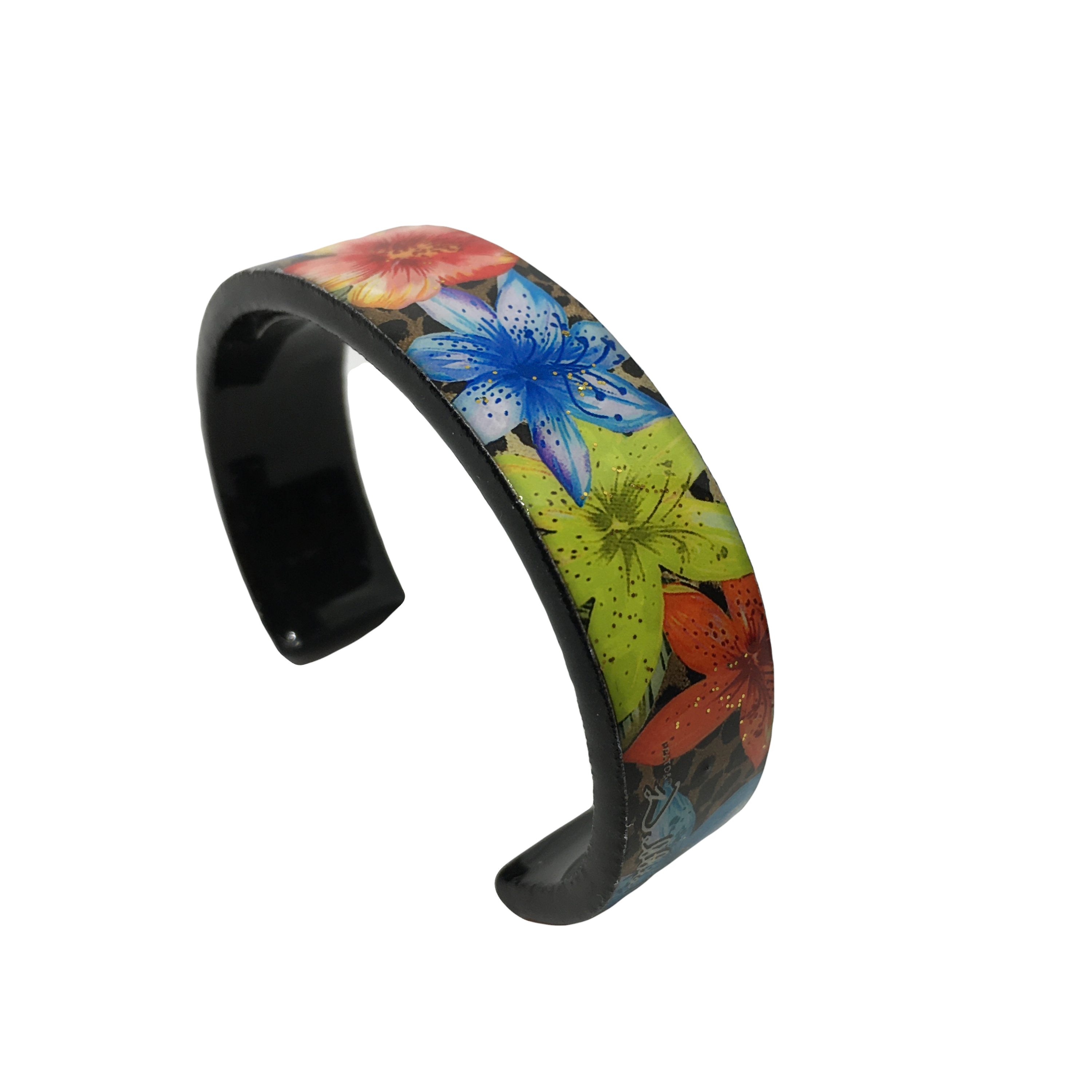 Nano Cuff Bracelet - Leopard Blue Glow