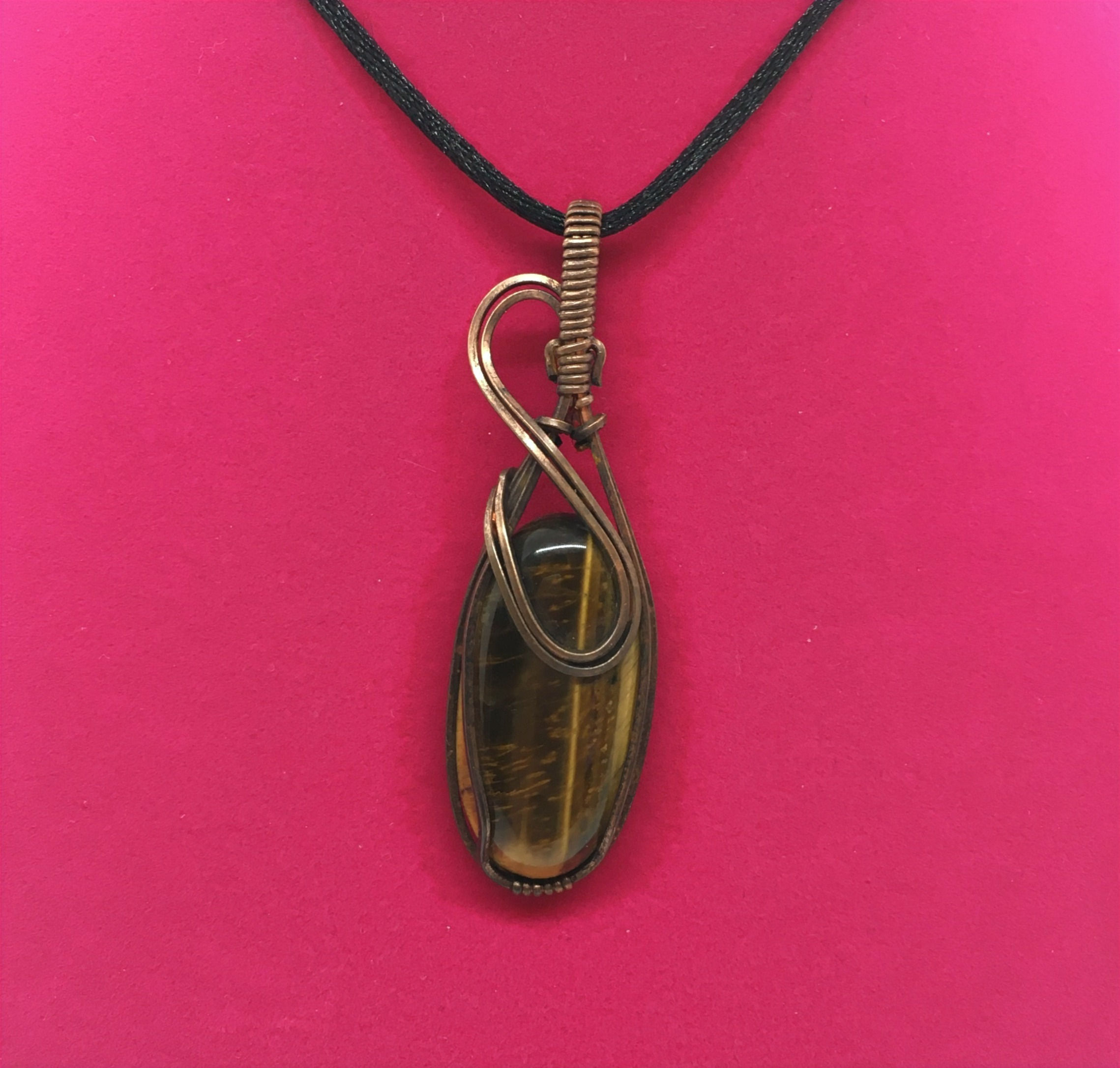 Wire Wrapped Gemstone - Tiger Eye