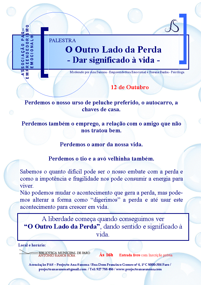 "O Outro lado da Perda - Dar significado à Vida"