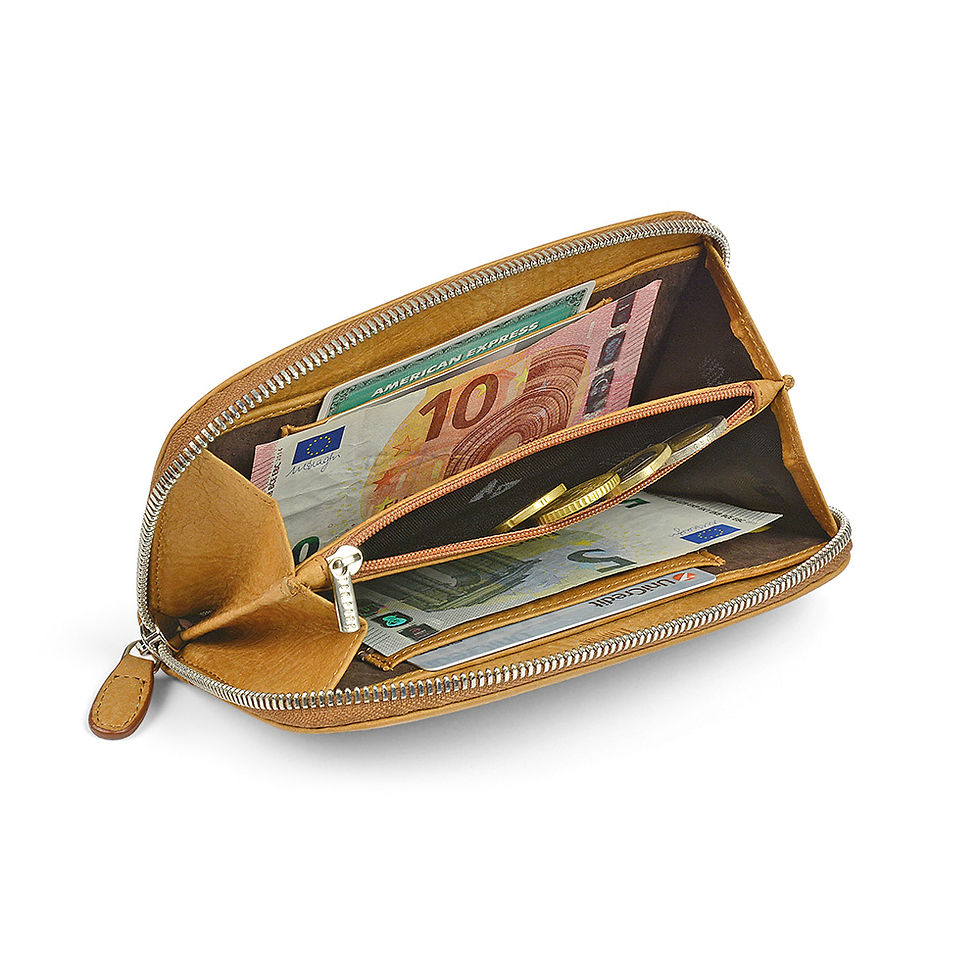 Portafoglio in pelle Venezia aperto