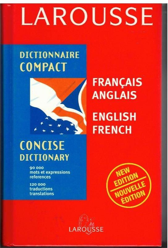 Dictionnaire Compact- Concise Dictionary Francais- Anglais/ English-French (LAROUSSE) COD 0298