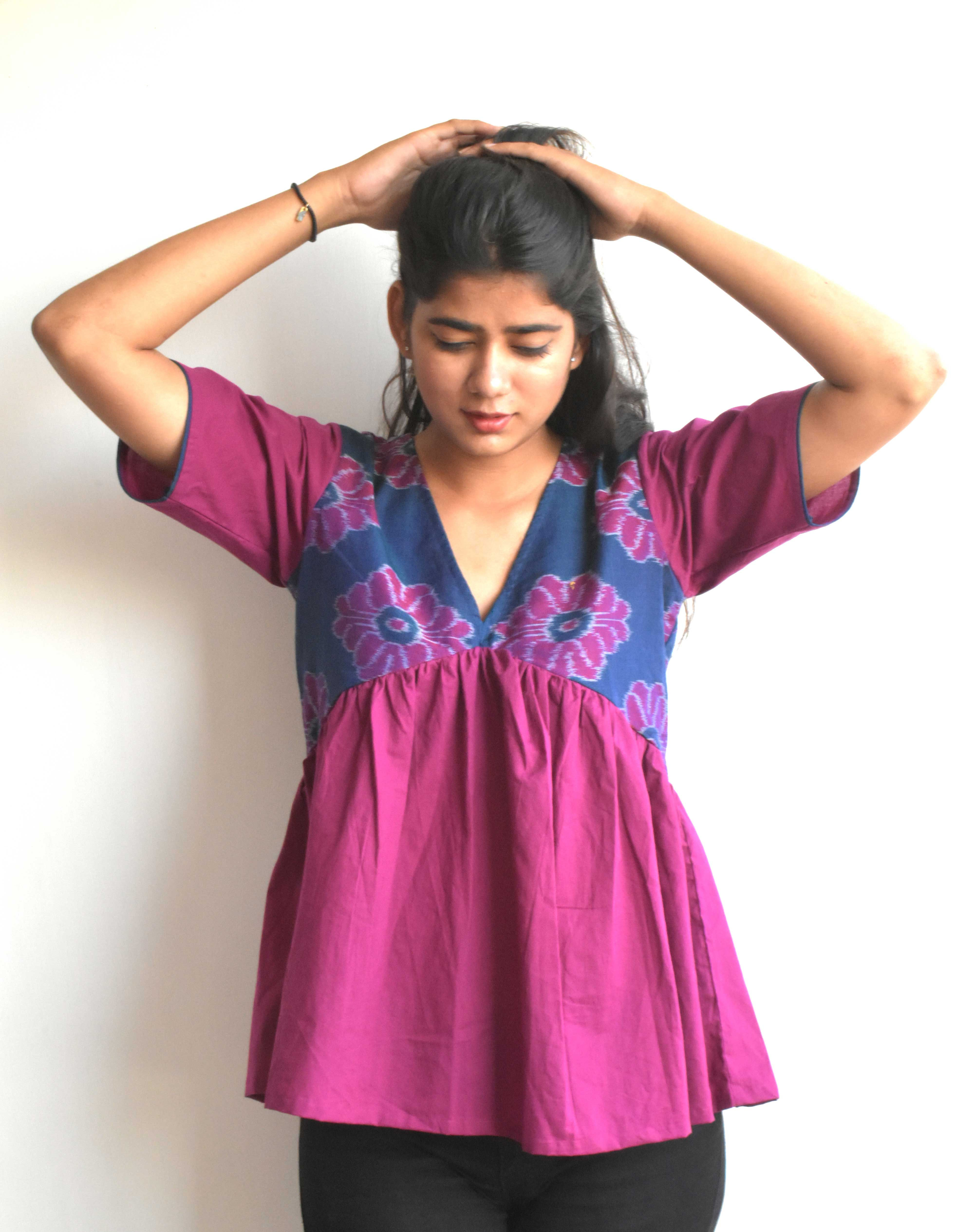 Phulla handwoven ikat top