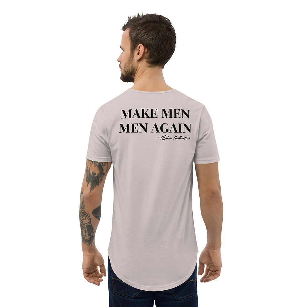 Thumbnail: Men's Curved Hem "ALPHA MALE" Tee