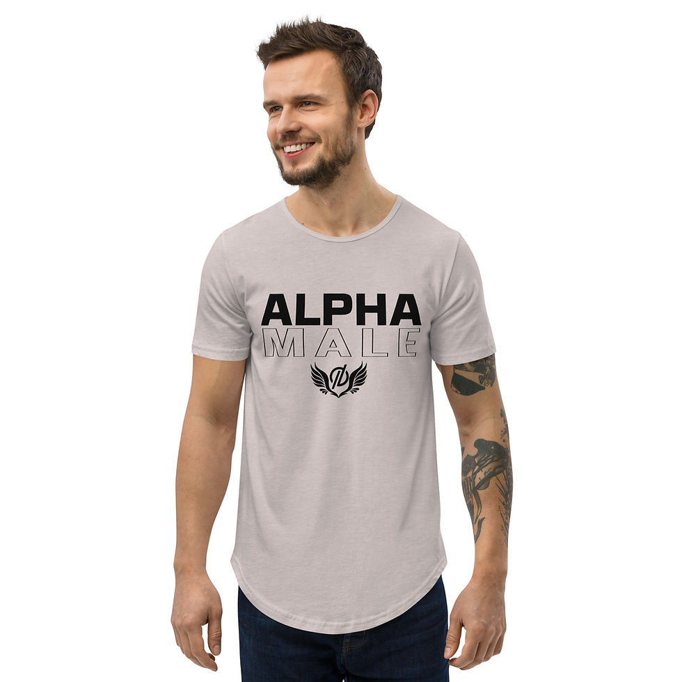Thumbnail: Men's Curved Hem "ALPHA MALE" Tee