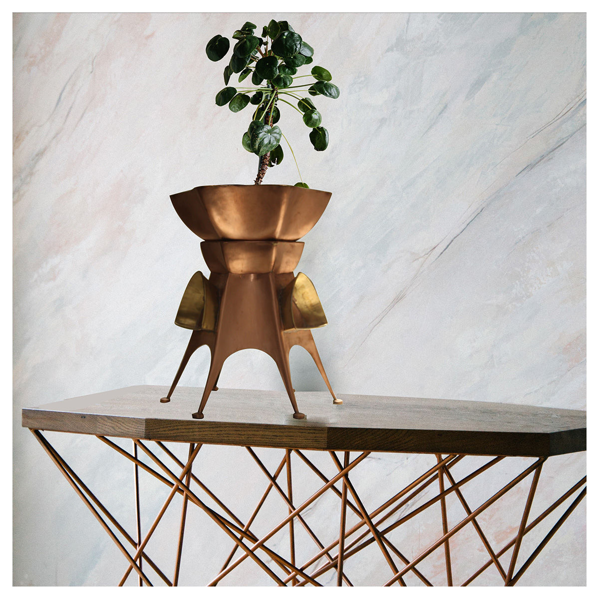 indoor planter,india modern, ritual, tulsi planter