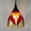 Thumbnail: Red and Light Amber Glass 8-Sided Pendant Light Shade