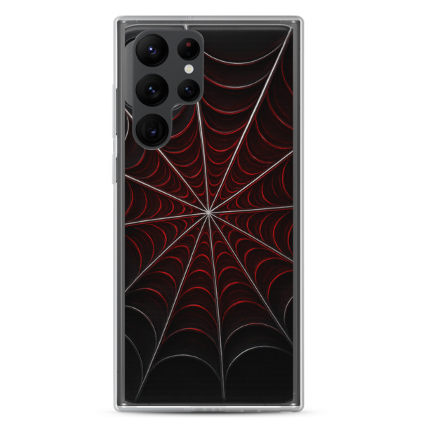 Red-and-Black Spiderweb Phone Case
