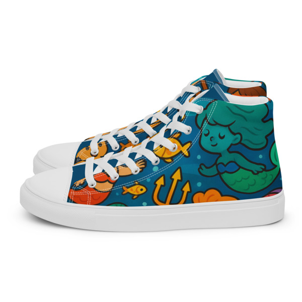 Mermaid and Sea Creatures Cartoon Shoes