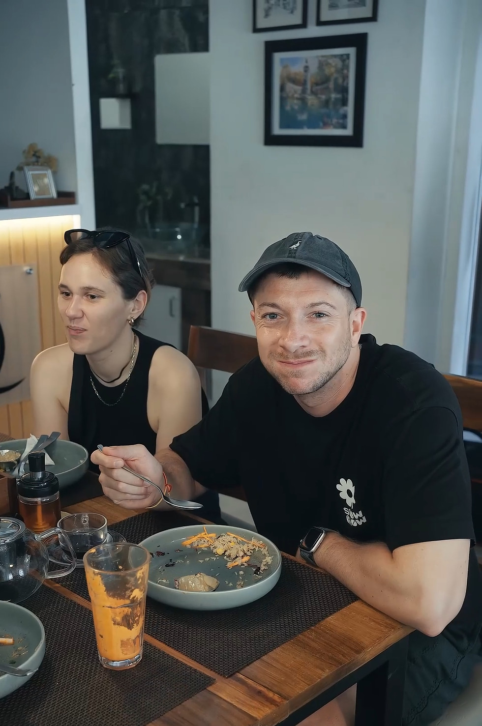 Our customers enjoying their food at the cafe