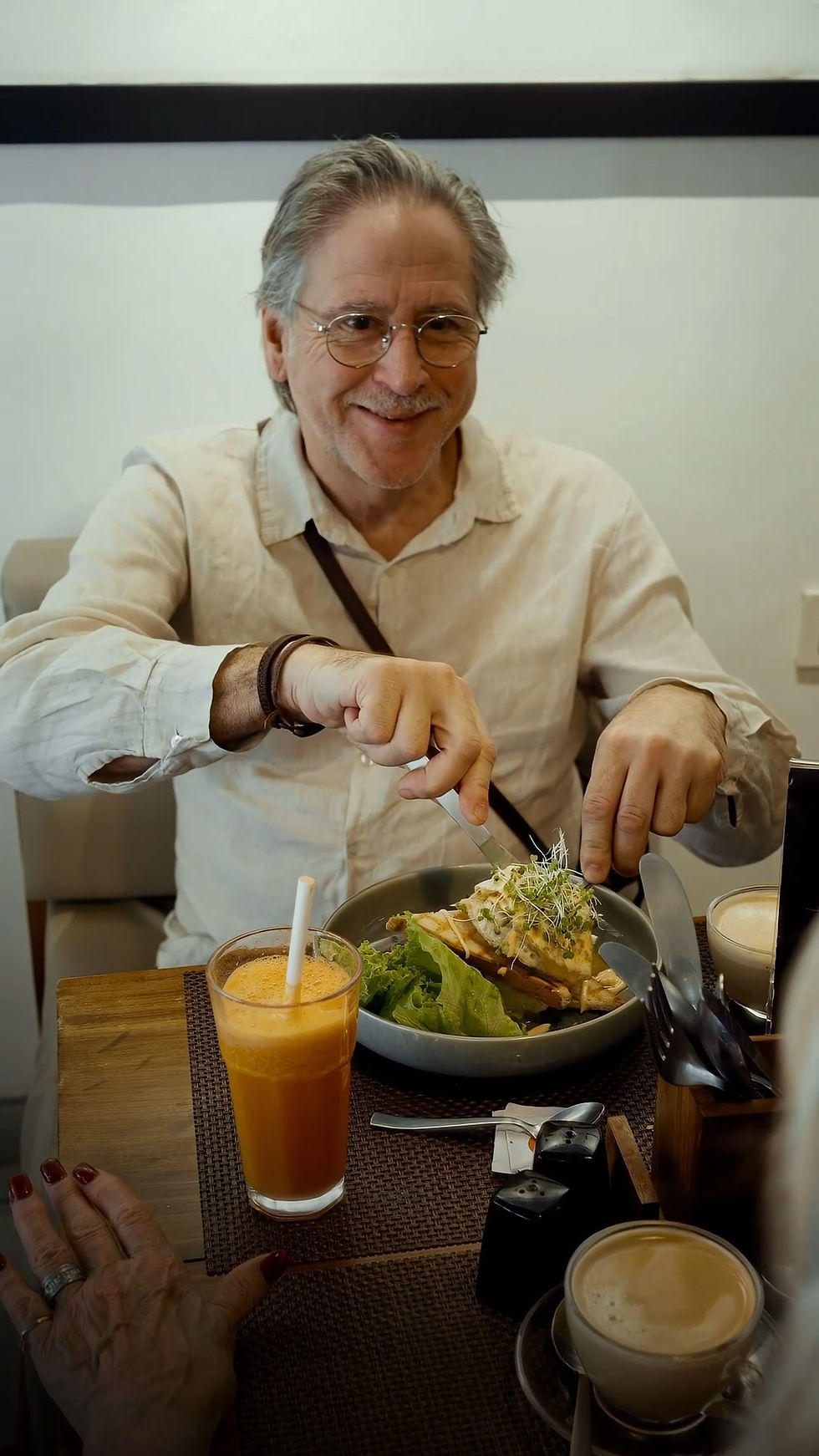 Our customers enjoying their food at the cafe