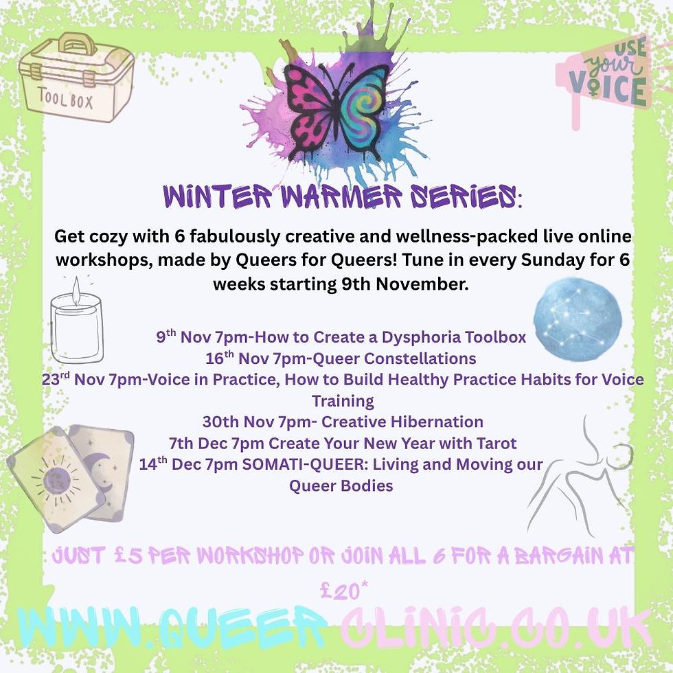 Queer Clinic Winter Warmers series