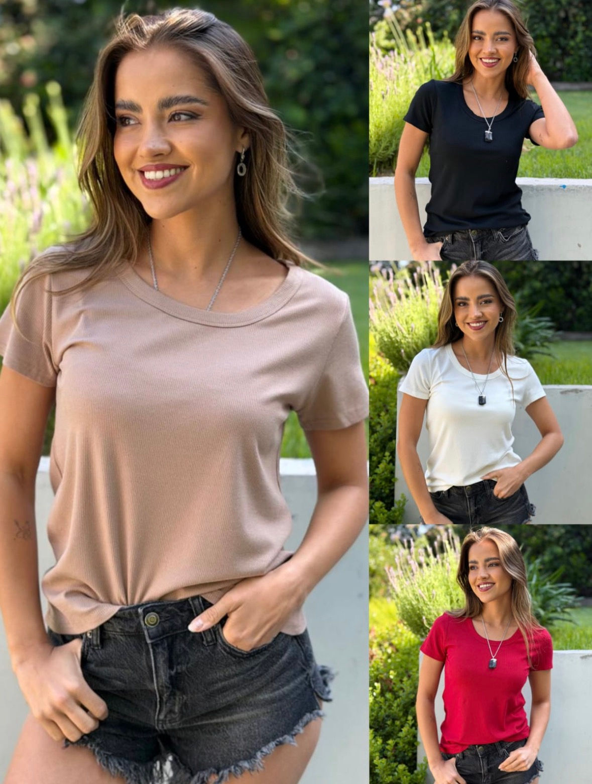 POLERA BÁSICA ACANALADA SPANDEX