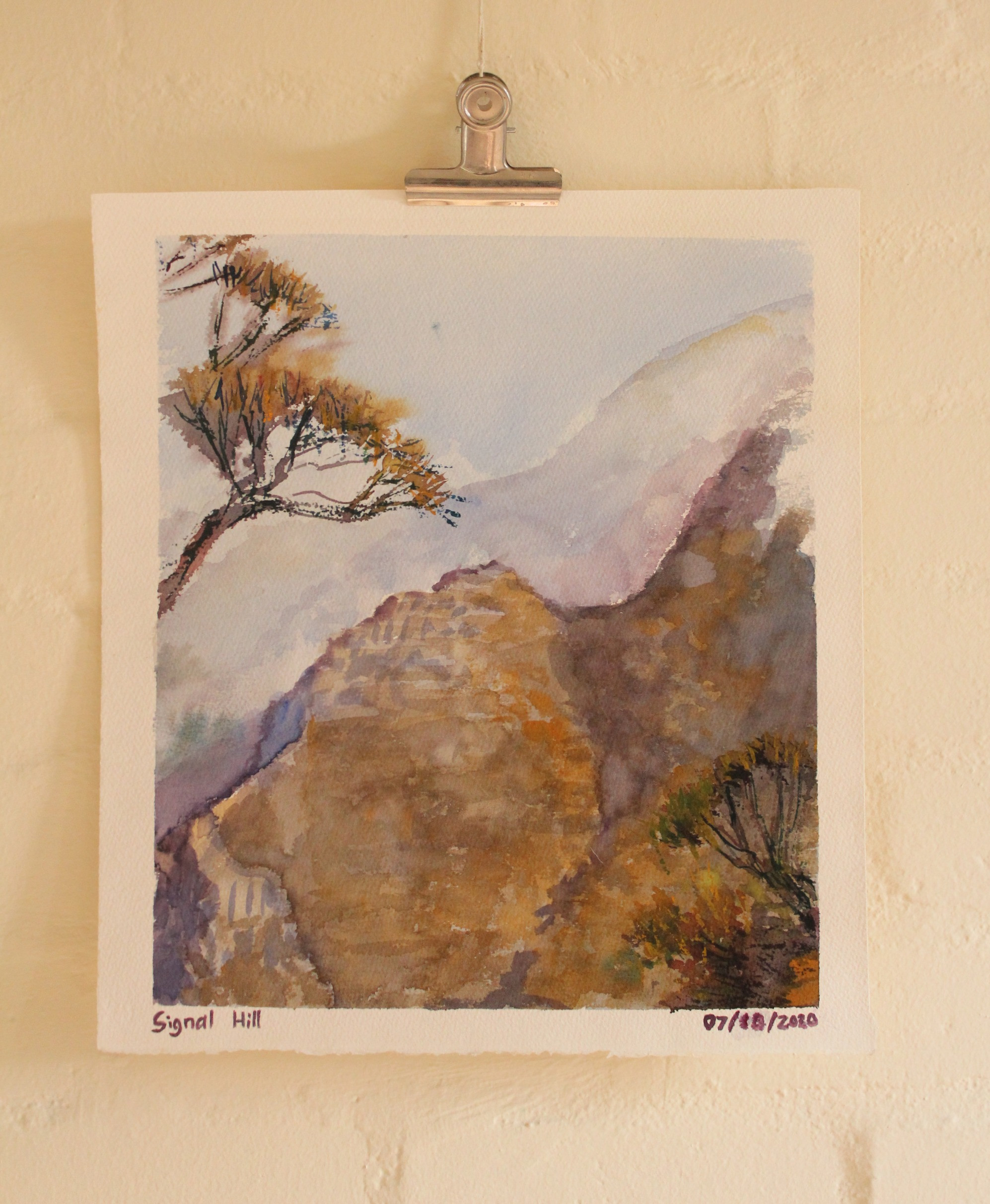 "Devils Peak from Signal Hill with approaching cloud"
