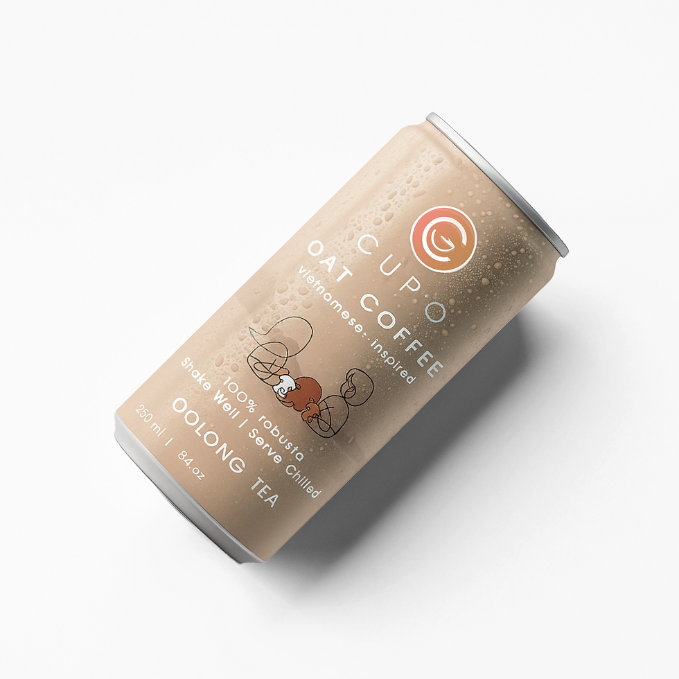 Oolong Tea Oat Coffee Can tilted view