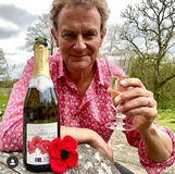 Hugh Bonneville with RBL Champagne