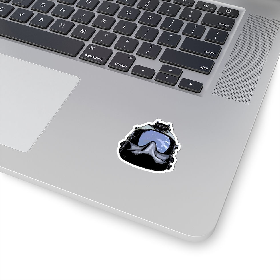 Thumbnail: Helicopter Helmet w Spall Mask Precision-Cut Sticker
