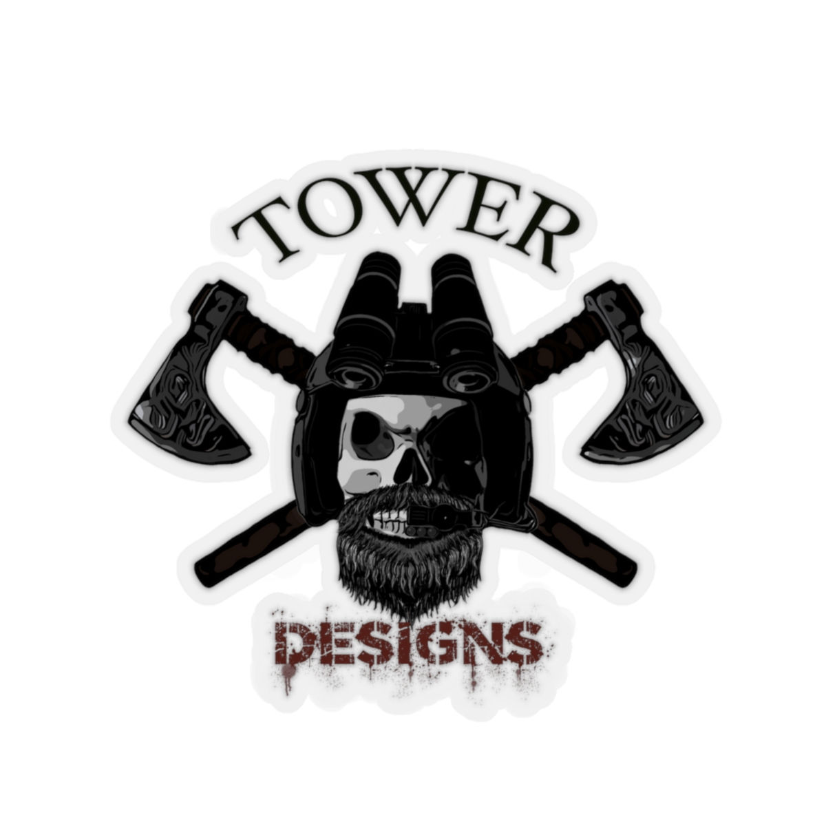 Skull & Hatchet Kiss-Cut Stickers