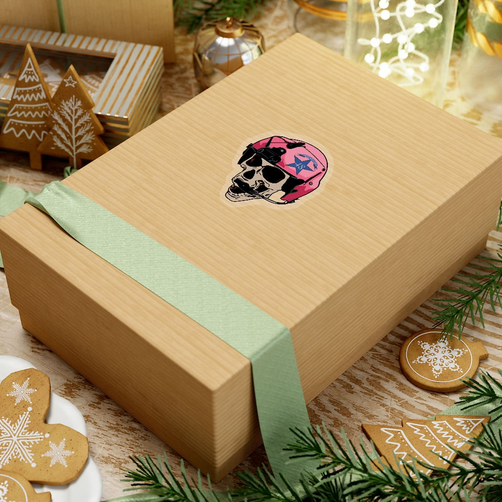 Thumbnail: Pink Skull & Helmet 1 with Bluestar Kiss-Cut Stickers