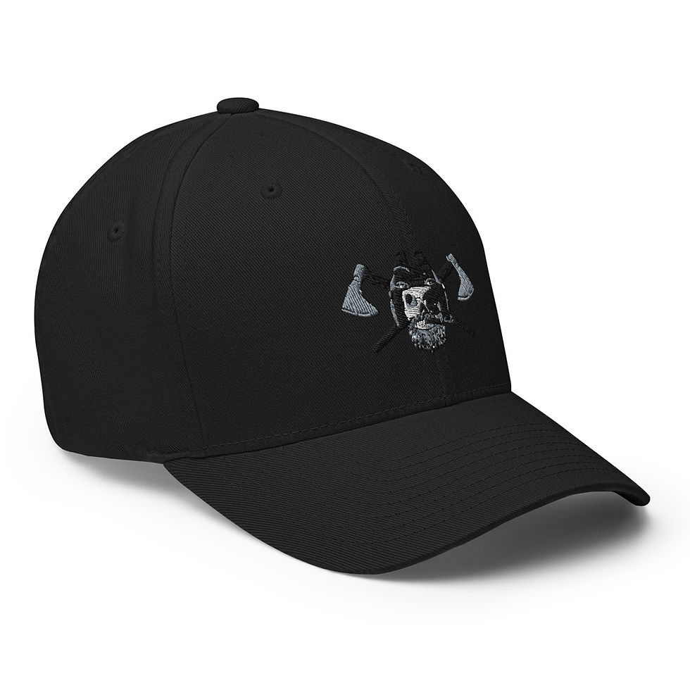 Thumbnail: Skull & Axes Structured Twill Cap Light Letters