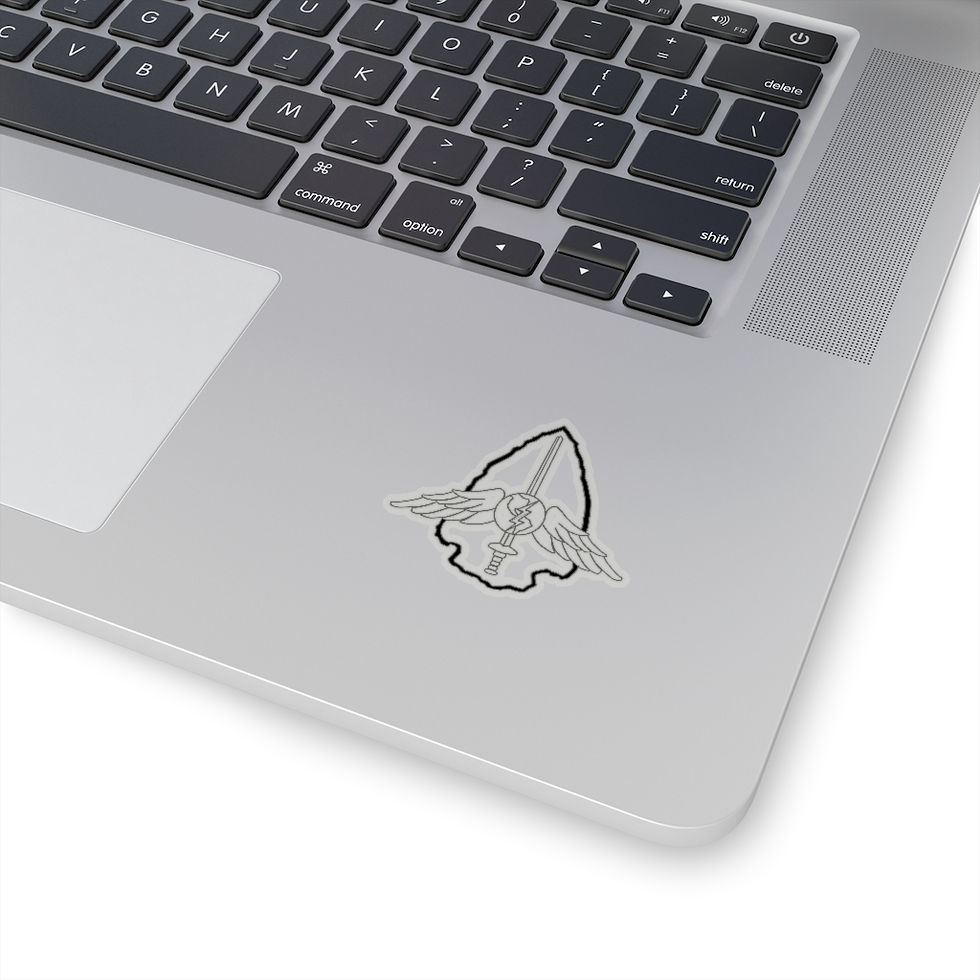 Thumbnail: Arrowhead & Sword (Black) Kiss-Cut Stickers