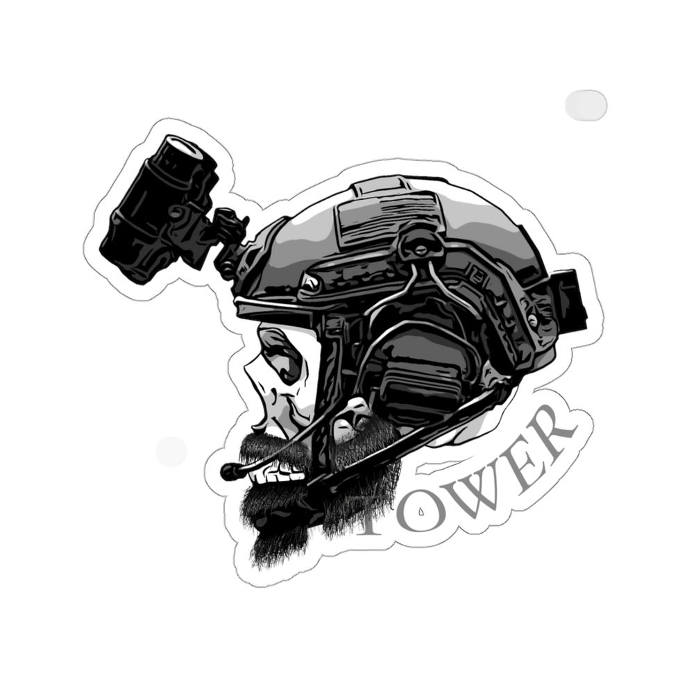 Thumbnail: Skull and Goggle Profile Kiss-Cut Stickers