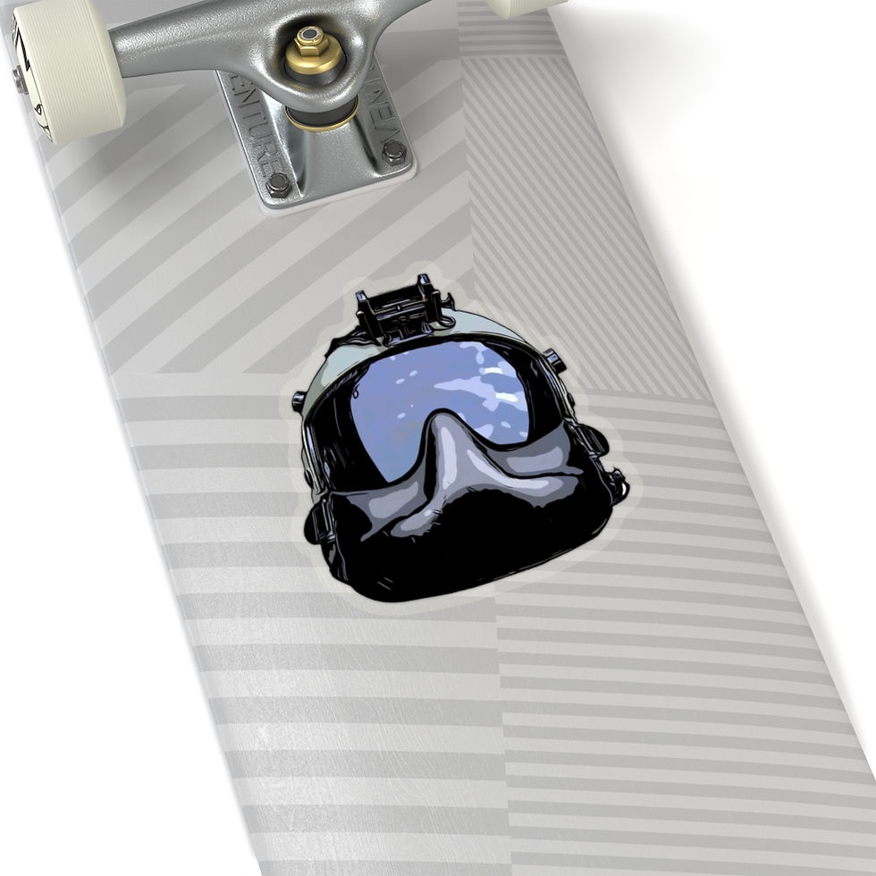 Thumbnail: Helicopter Helmet w Spall Mask Precision-Cut Sticker