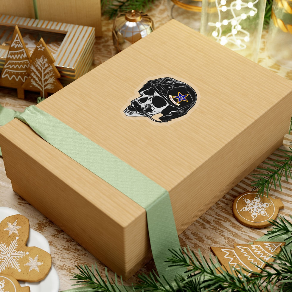 Thumbnail: Skull & Helmet 1 with Bluestar Original Kiss-Cut Stickers