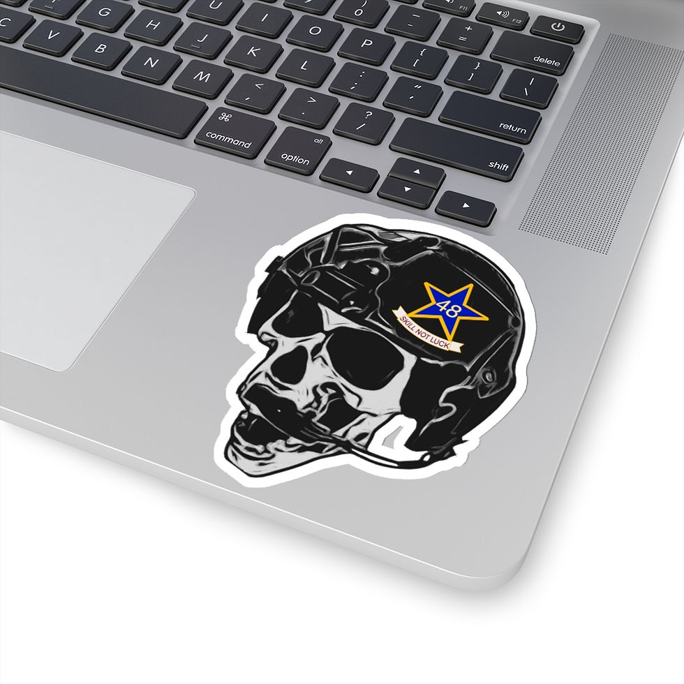 Thumbnail: Skull & Helmet 1 with Bluestar Original Kiss-Cut Stickers