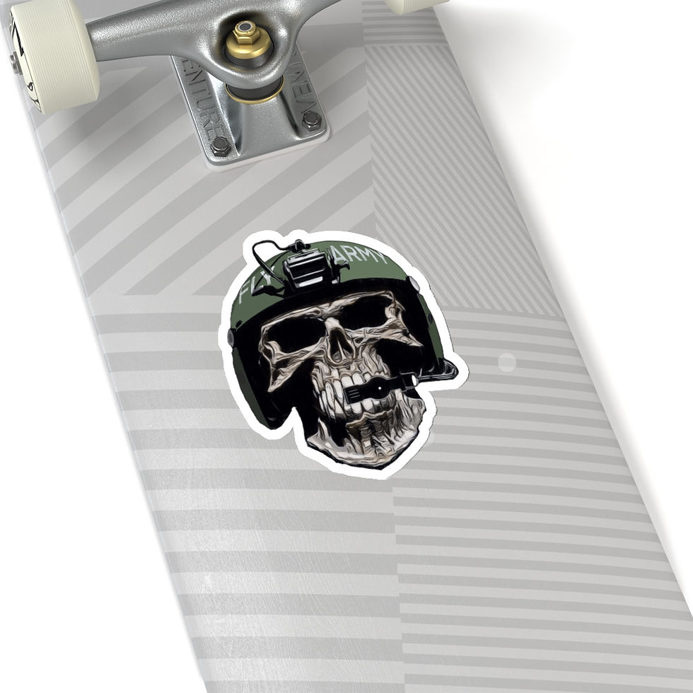Thumbnail: Skull & Helmets Frontal 2  Kiss-Cut Stickers