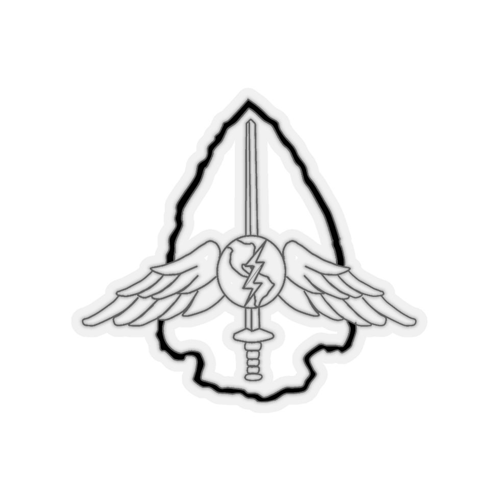 Thumbnail: Arrowhead & Sword (Black) Kiss-Cut Stickers