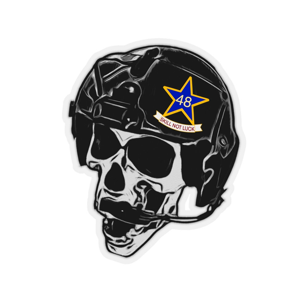 Thumbnail: Skull & Helmet 1 with Bluestar Original Kiss-Cut Stickers
