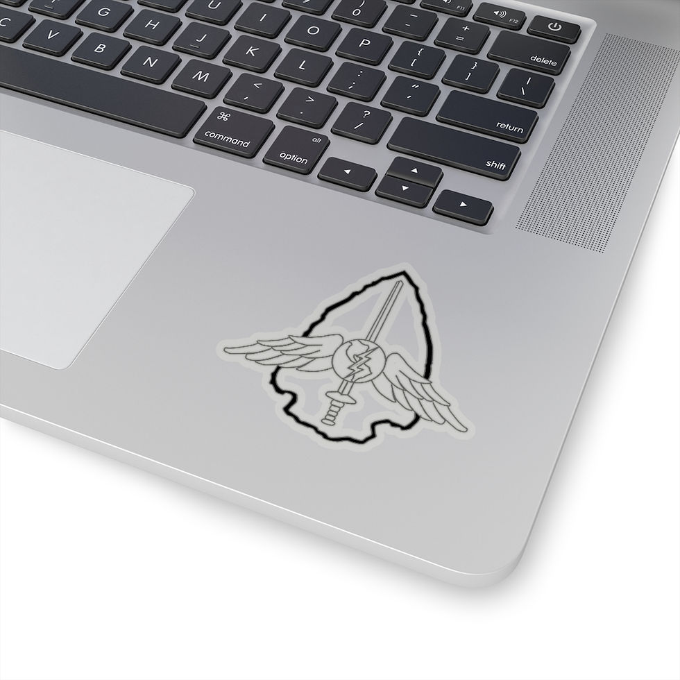 Thumbnail: Arrowhead & Sword (Black) Kiss-Cut Stickers