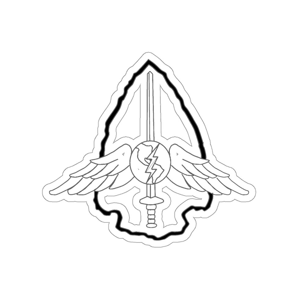 Thumbnail: Arrowhead & Sword (Black) Kiss-Cut Stickers