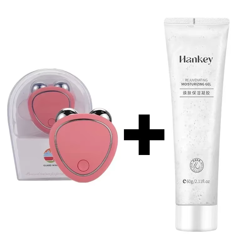 Thumbnail: Electric Facial Lifting Roller EMS Massager with Gel - Microcurrent Skin Tighten