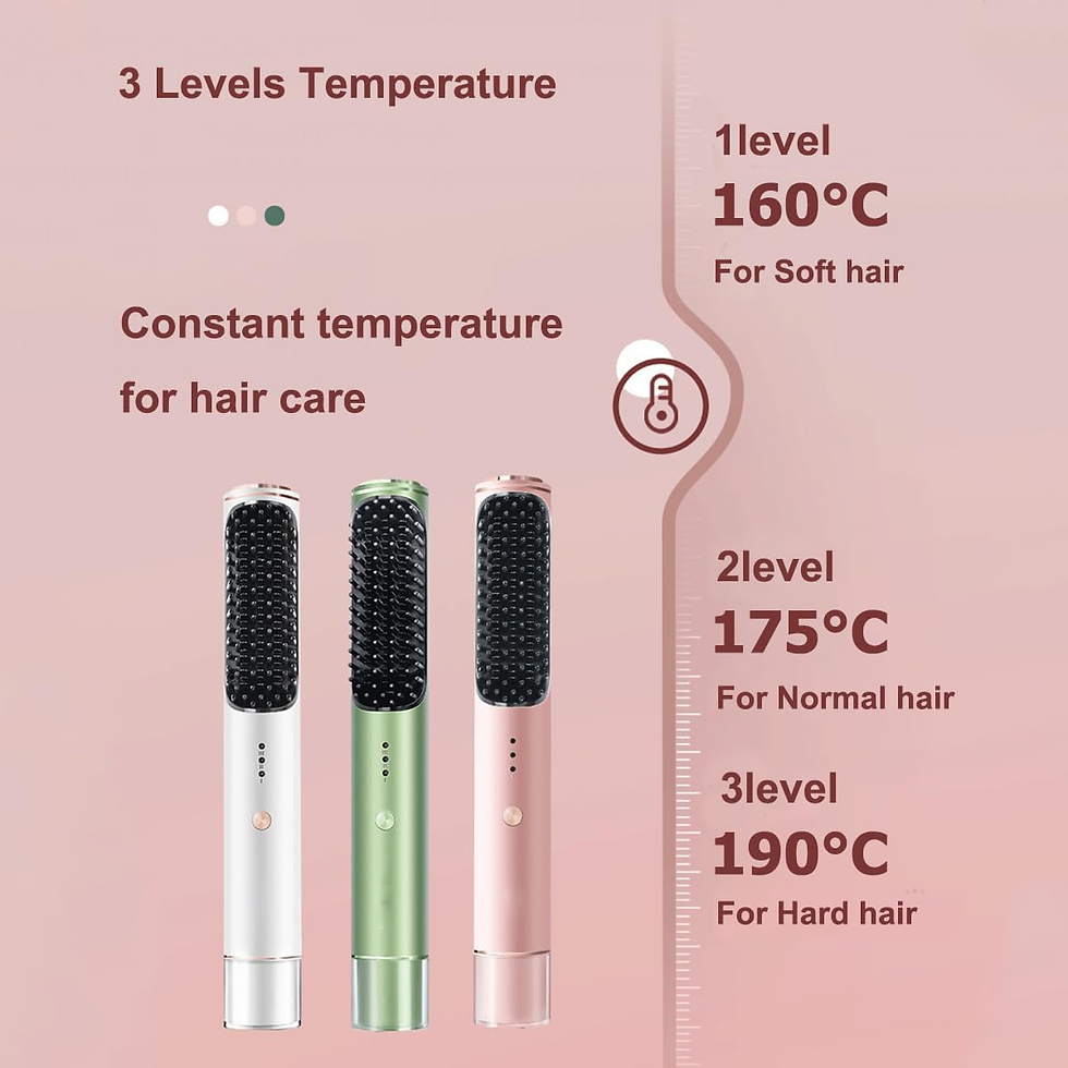 Thumbnail: Portable Cordless Hair Straightening Brush 