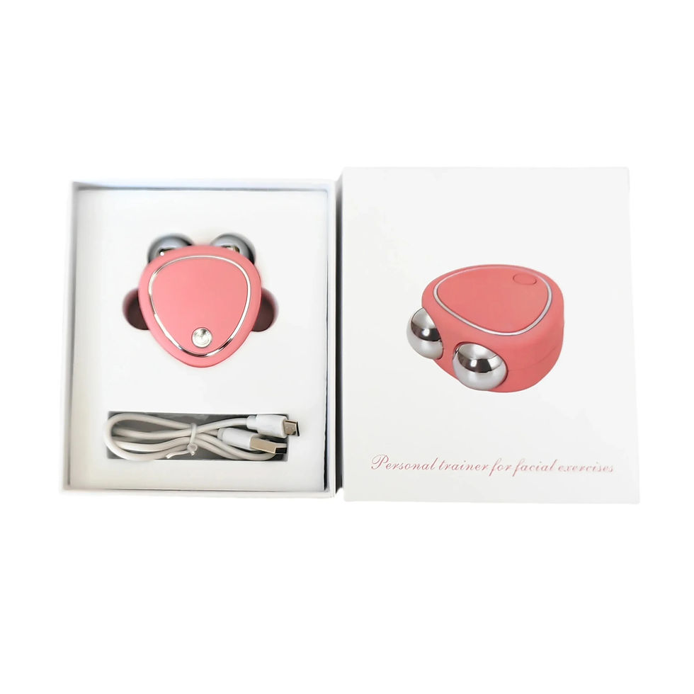 Thumbnail: Electric Facial Lifting Roller EMS Massager with Gel - Microcurrent Skin Tighten