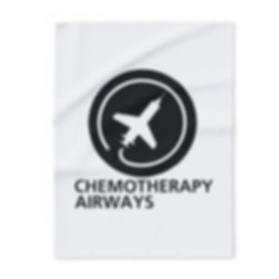 Chemotherapy Airways fleece throw blanket - Monochrome logo