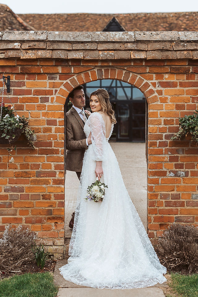 Bride on her wedding day Sassi Holford Iris