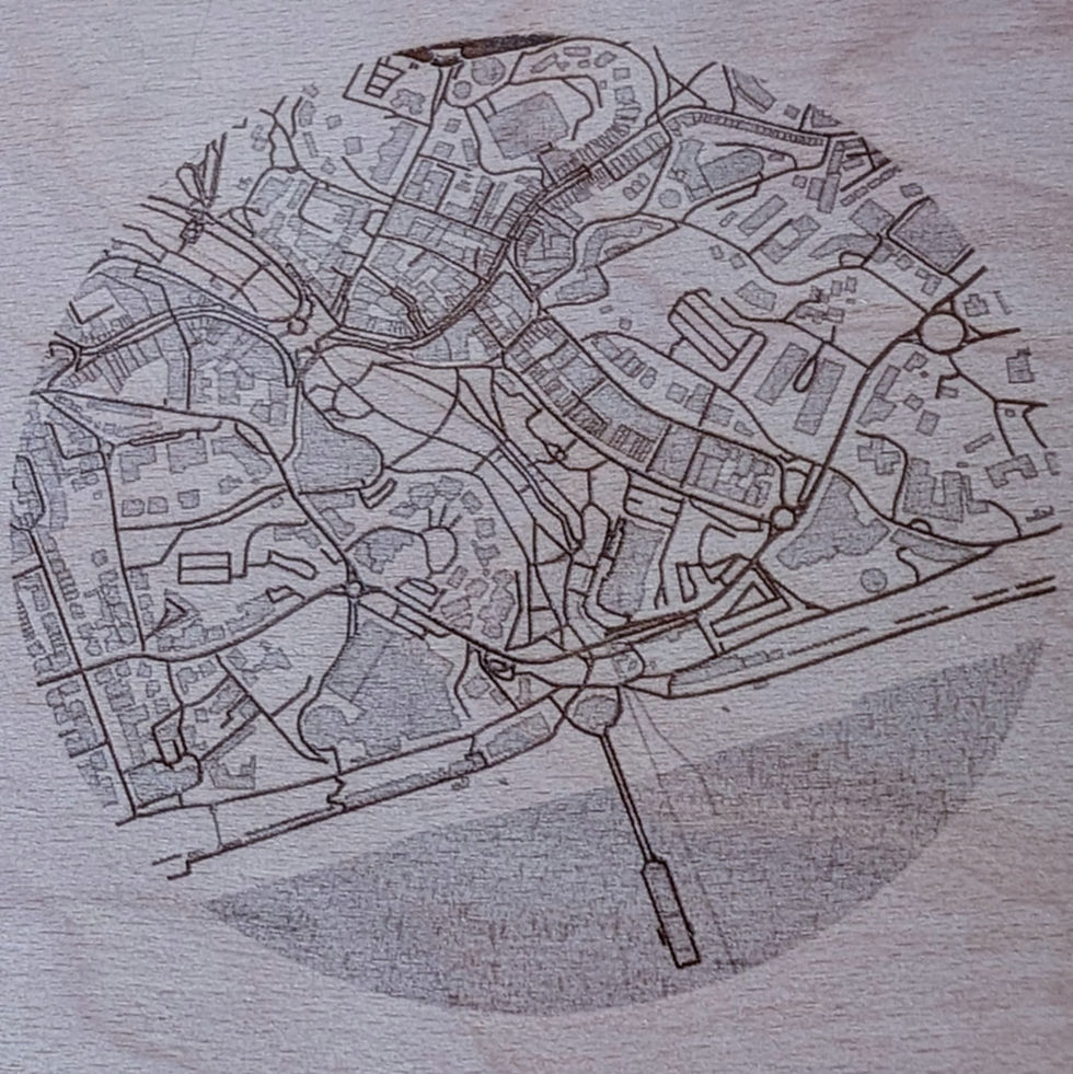 Thumbnail: 'Our Happy Place' Personalised Wooden Memory Map