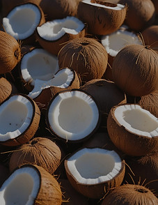 tas de noix de coco