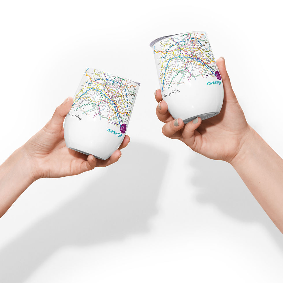 Thumbnail: Message Metro Wine tumbler
