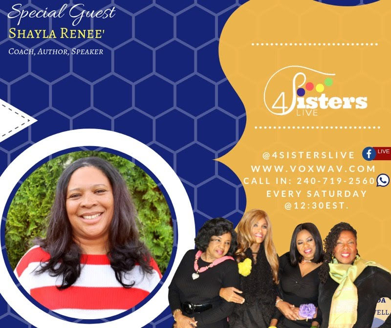 4Sisters LIVE - Shayla Renee Promo Flyer for 8.3.2019 show