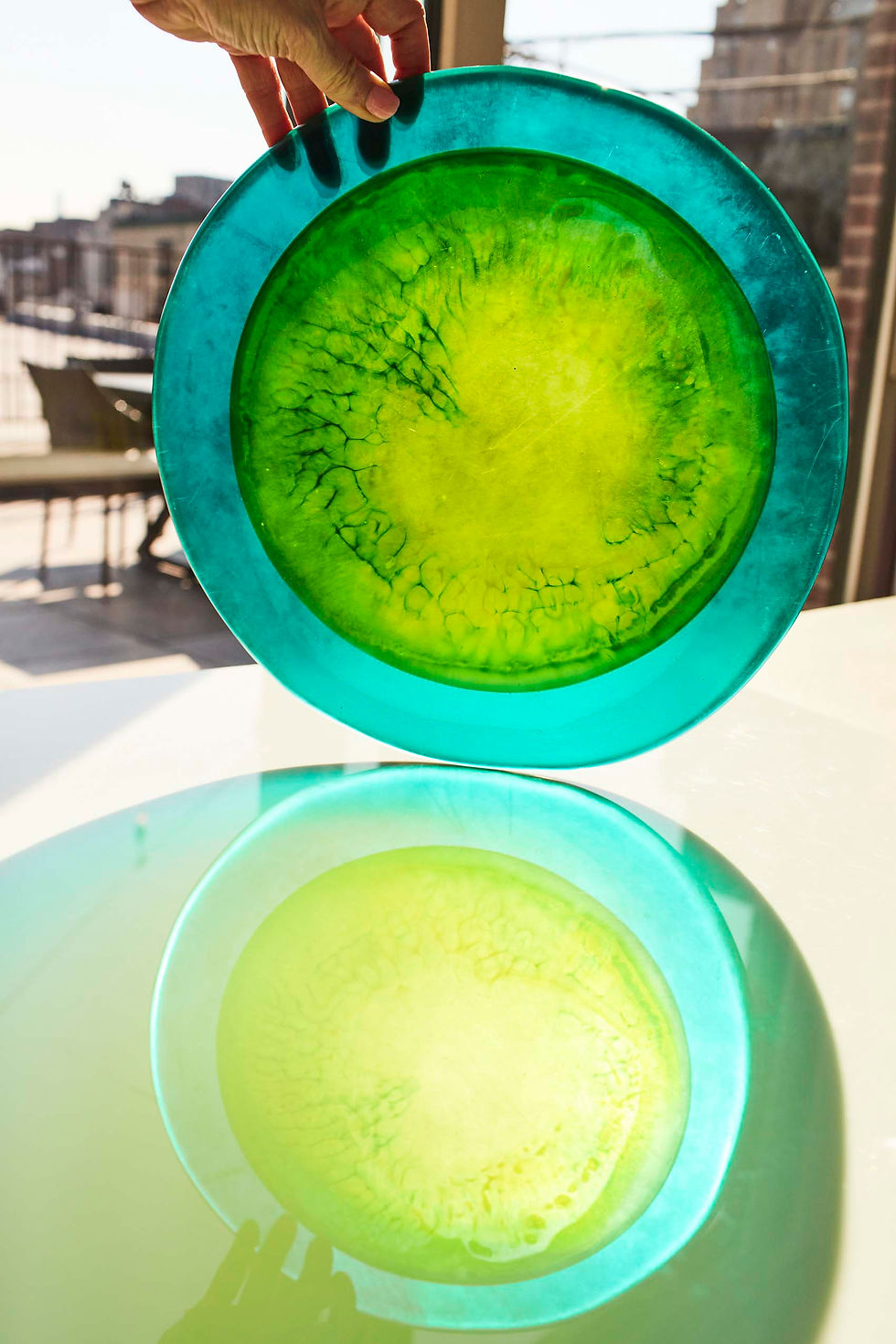Thumbnail: 13" tropical green tray