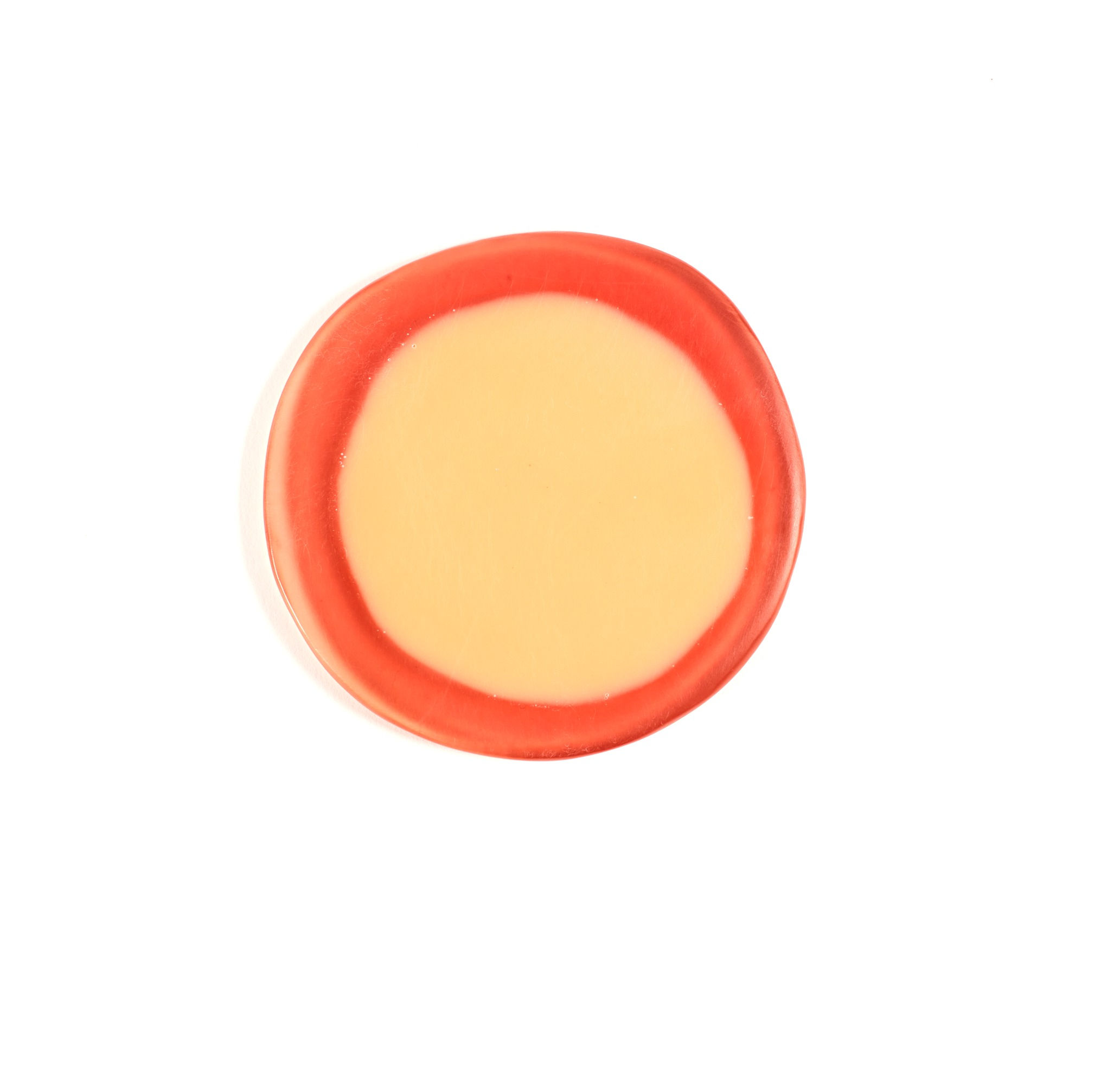 4" peach sherbert coaster