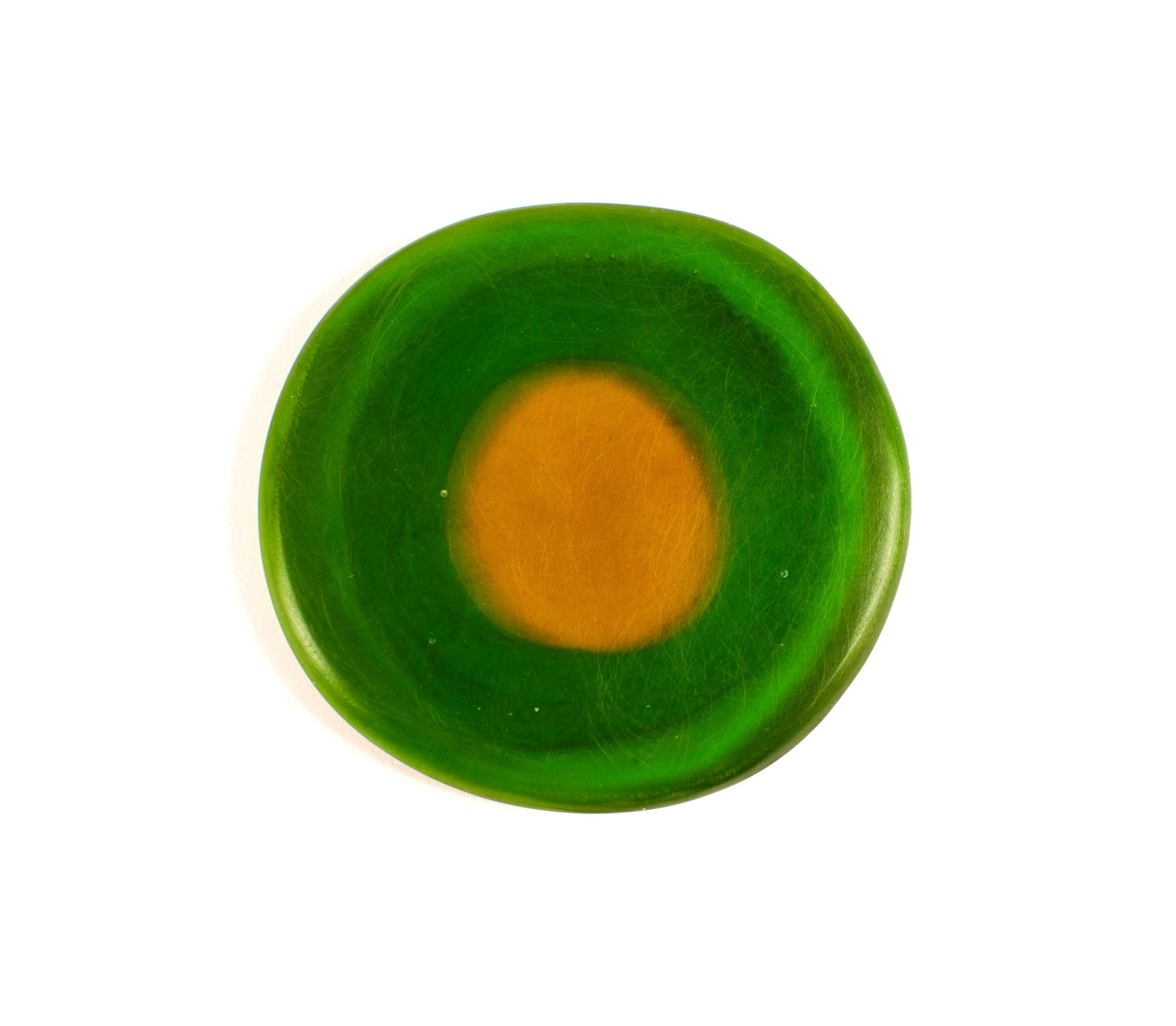 4" green tri color coaster